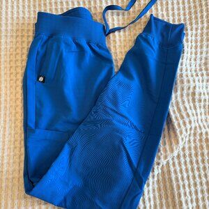 JAANUU Women's Silex Knit-Waist Scrub Joggers - Royal Blue - XS TALL